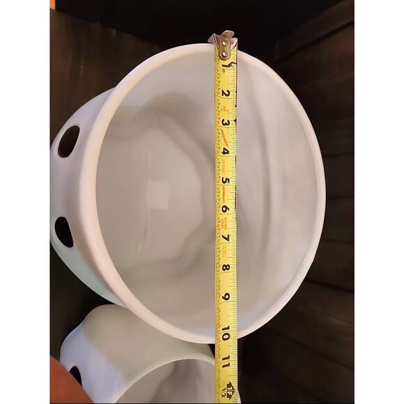 Halloween Ghost Blowmold Buckets Set Of 2 Planter Pot Halloween 8.25" & 11.25" - Picture 2 of 3